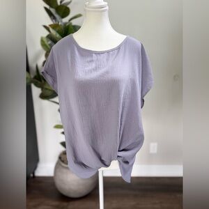 Gilli Purple Short Sleeve Blouse XL